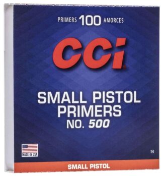 CCI No. 500 SMALL PISTOL PRIMERS 100pk