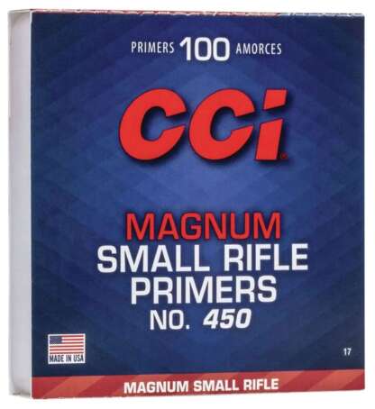 CCI No. 450 MAGNUM SMALL RIFLE PRIMER 100pk