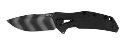 ZT 0308BLKTS BLACK/TIGER STRIPE FOLDING KNIFE