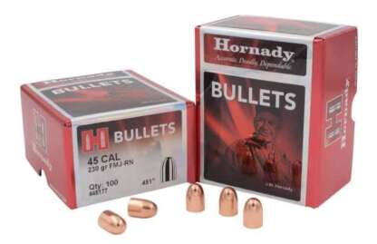 HORNADY FMJ-RN 45CAL .451in 230gr 100pk