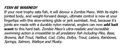 ZOMBIE MAXX 5in JERKED WALLEYE - Image 2