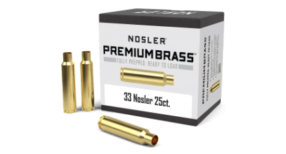 NOSLER 33 NOSLER UNPRIMED BRASS 25pk