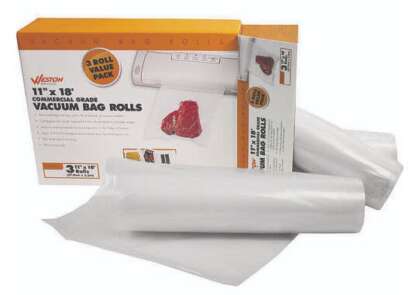 WESTON 11in x 18ft VACUUM BAG ROLLS 3pk