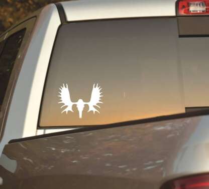 MOSSY OAK MOOSE SKULL DECAL WHITE - Image 2