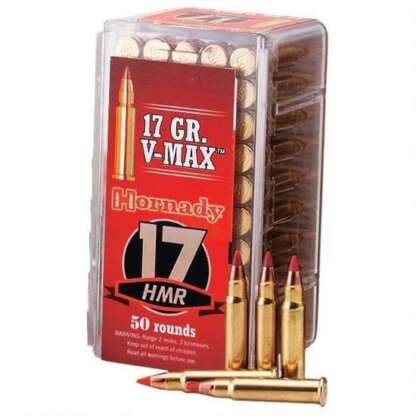 HORNADY 17 HMR 17gr V-MAX 2550fps 50pk