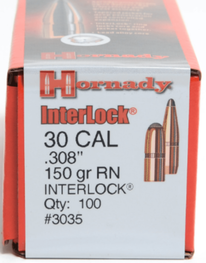 HORNADY INTERLOCK RN 30cal .308in 150gr 100pk