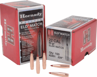 HORNADY ELD MATCH 22 cal .224in 80gr 100pk