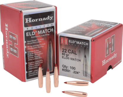 HORNADY ELD MATCH 22CAL .224in  80gr 100pk