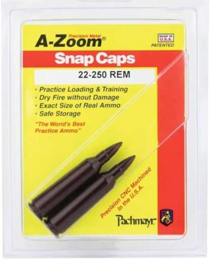 A-ZOOM 22-250 REM METAL SNAP CAPS 2pk