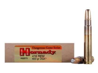 HORNADY DANGEROUS GAME 416 REM 400gr DGX 2400fps 20pk