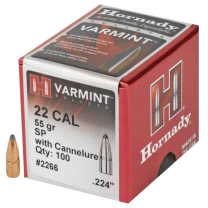 HORNADY VARMINT SP 22 cal .224in 55gr 100pk