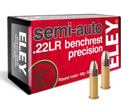 ELEY SEMI-AUTO BENCHREST PRECISION 22LR 40gr LRN 1050fps 50pk