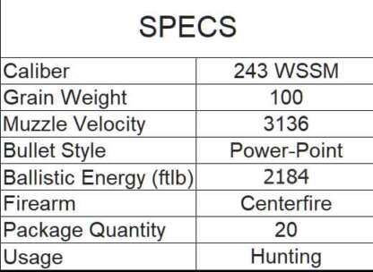 INCHESTER SUPER-X 223WSSM 100gr POWER POINT 20pk - Image 2