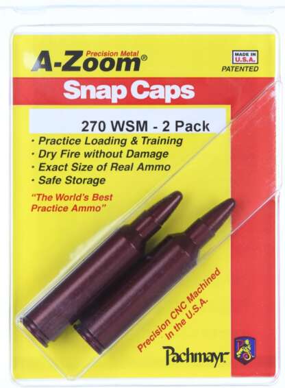 A-ZOOM 270 WSM METAL SNAP CAP 2pk