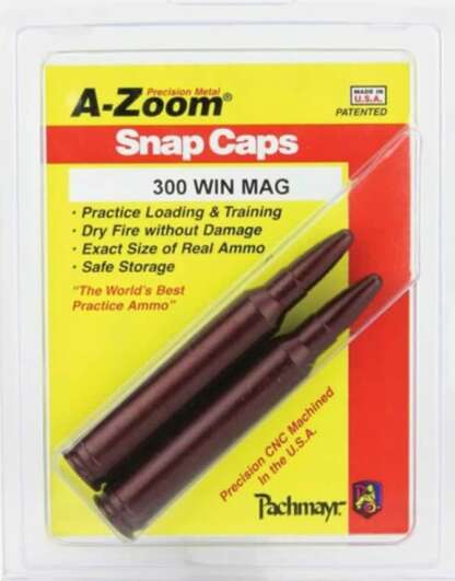 A-ZOOM 300 WIN MAG METAL SNAP CAPS 2pk