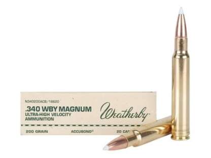 WEATHERBY 340 WBY 200gr ACCUBOND 20pk 3225fps