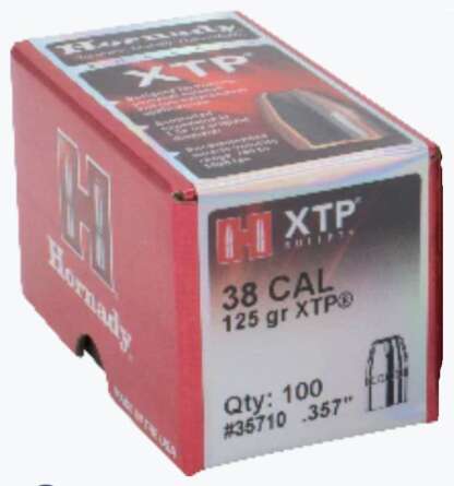 HORNADY XTP 38 cal .357in 125gr 100pk