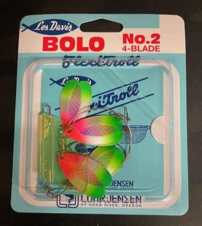 BOLO #2 24in GREEN RAINBOW FISHSCALE TROLL