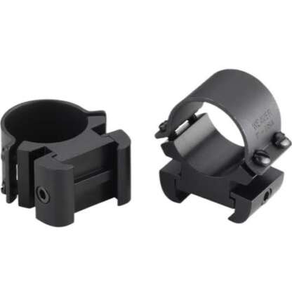 WEAVER SURE GRIP WINDAGE ADJ 1in HIGH RIFLESCOPE RINGS (MATTE)