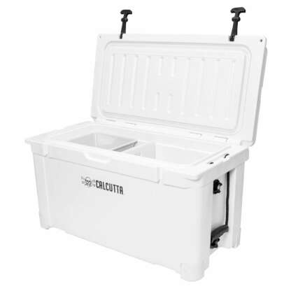 CALCUTTA 55L WHITE W/TRAY, LED DRAIN, ROPE HANDLES 29.9X17.4X17.1