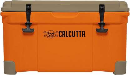 CALCUTTA 35L ORG/TAN COOLER W/TRAY LED, DRAIN, ROPE HANDLES 26.4X15.8X15.4