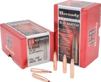 HORNADY ELD MATCH 6.5mm .264in 147gr 100pk