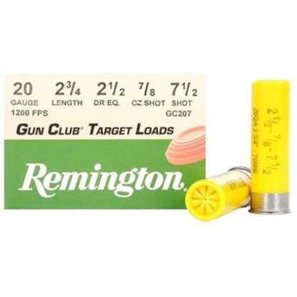 REMINGTON GUN CLUB 20ga #7.5 2.75in 7/8oz TARGET LOAD 1200fps 25pk - Image 2