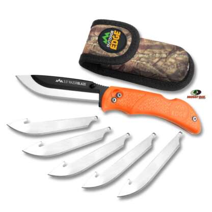 OUTDOOR EDGE RAZOR 6 BLADES -  BLAZE ORANGE W/5 BLADES