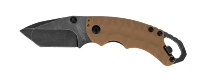 KERSHAW SHUFFLE II PLN TAN BLACKWASH  FOLDING KNIFE