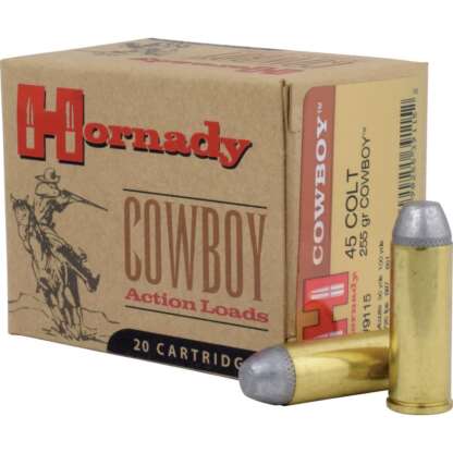 HORNADY COWBOY 45 COLT 255gr LRN 725fps 20pk