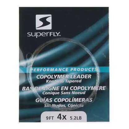 SUPERFLY 9FT 4X 5.2lb KNOTLESS LEADER