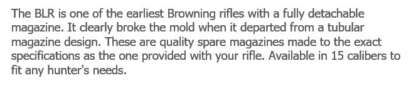 BROWNING BLR 270 WIN MAG BLACK DOUBLE STACK 4rnd MAGAZINE - Image 2