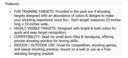 ALLEN EZ AIM FUN SHOOTING GALLERY TARGET 24x19 4pk - Image 3