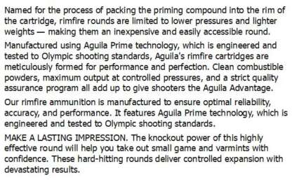 AGUILA 22LR SUPER EXTRA 38gr HP HV 1280fps 500pk - Image 3