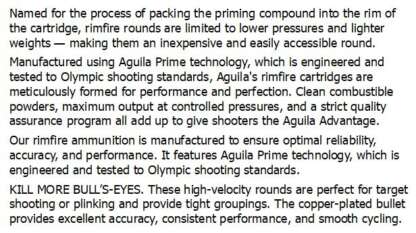 AGUILA 22LR SUPER EXTRA 40gr HV RN 1255fps 500pk - Image 2