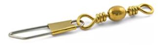 ANGLER #7 BRASS BARREL W/SAFETY SNAP SWIVEL 7pk