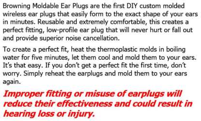 BROWNING MOLDABLE HEARING PROTECTION - Image 2