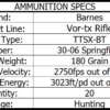 BARNES VOR-TX 30-06 SPRG 180gr TTSX BT 2750fps 20pk - Image 3