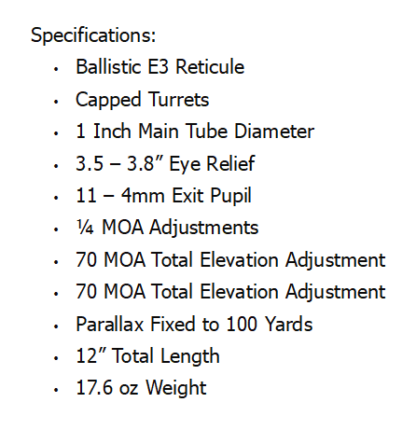 BURRIS FULLFIELD IV 3-12x42mm BALLISTIC E3 RIFLESCOPE - Image 4