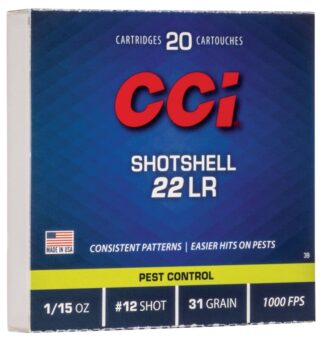 CCI 22LR SHOTSHELL 31gr #12shot 1000fps 20pk