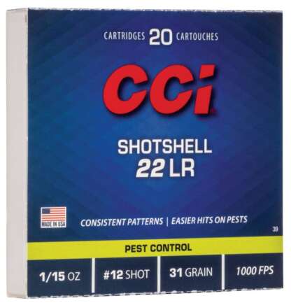 CCI 22LR SHOTSHELL 31gr #12shot 1000fps 20pk