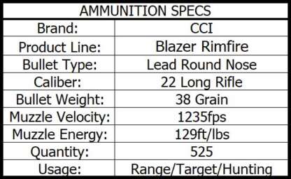 CCI BLAZER 22LR 38gr LRN 1235fps 525pk - Image 3