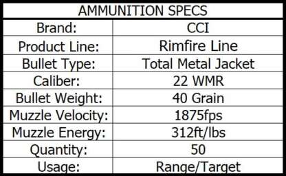 CCI MAXI MAG 22 WMR 40gr TMJ 1875fps 50pk - Image 3