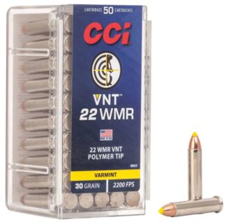 CCI VNT 22WMR 30gr VNT POLYMER TIP 2200fps 50pk