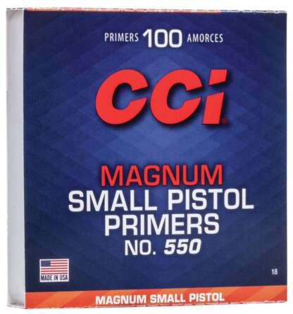 CCI No. 550 MAGNUM SMALL PISTOL PRIMER 100pk