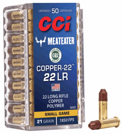 CCI MEATEATER COPPER-22 22LR 21gr 1850fps 50pk