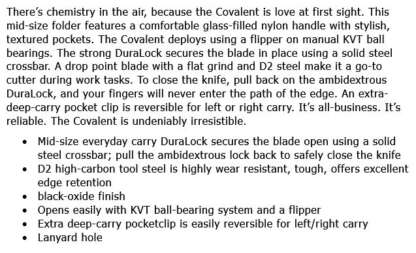 KERSHAW COVALENT FOLDING KNIFE - Image 3