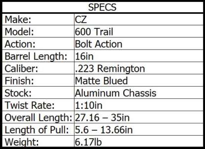 CZ 600 TRAIL 223 REM M15x1 16.1in 5rnd - Image 4