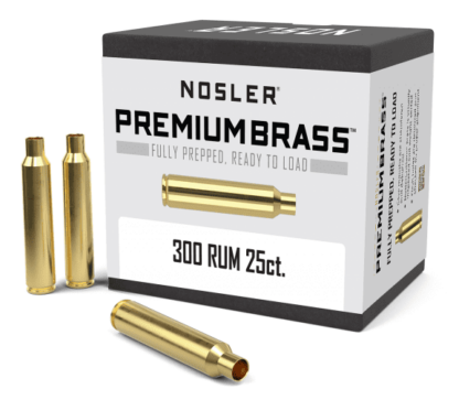 NOSLER 300 RUM UNPRIMED BRASS 25pk