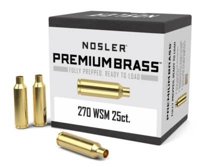 NOSLER 270 WSM UNPRIMED BRASS 25pk